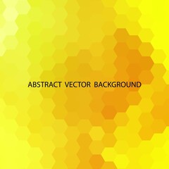 Golden yellow vector background. abstract illustration of hexagons. eps 10