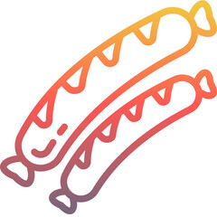 sausage gradient icon