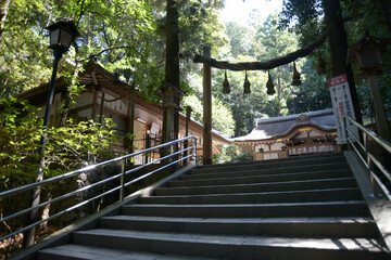 狭井神社　参道と拝殿　奈良県桜井市