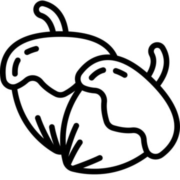 recommend clip art: hazelnut line icon