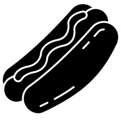 hot dog solid icon