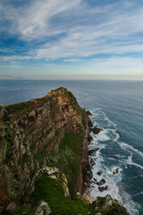 Cape Point mountain and atlantic ocean in Cape Town South Africa