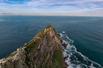 Fototapeta na wymiar Cape Point mountain and atlantic ocean in Cape Town South Africa
