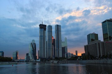 Fototapeta premium The modern skyline of Moscow, the capital city of Russia