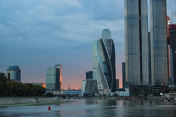 Fototapeta premium The modern skyline of Moscow, the capital city of Russia