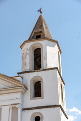 Bell tower church St. Eustachio in Montecorvino Rovella