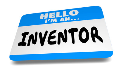 Inventor Name Tag New Idea Dreamer Thinker Creator Dreamer 3d Illustration