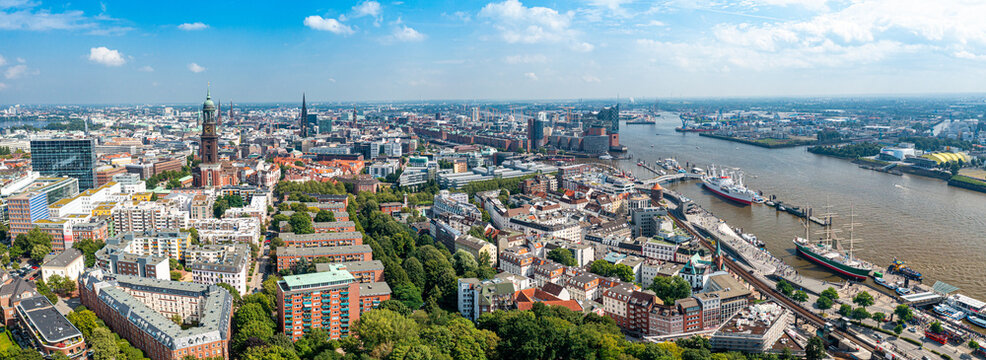 City of Hamburg during Summer