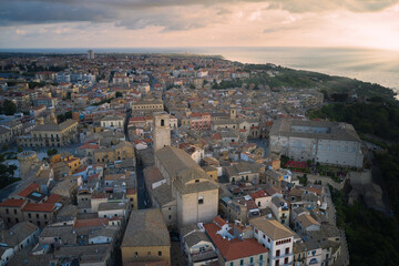 aerial view of the country of Vasto abruzzo