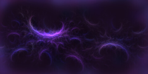 Digital fractal art. Fantasy open space background with nebula and stars, equirectangular projection, environment map, night star sky. 3d illustration.