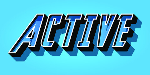 Active Vector Text Effect | 3d Text Style