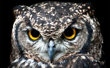 Tiefer Blick einer Eule