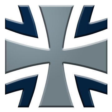 3D Iron Cross - Medal of Honor, Cross of Honor is a badge of honor of the Germany Bundeswehr in original colors, dimensions