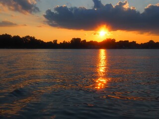 Beautiful Late August Sunset on Lake Lansing in Haslett, Mi