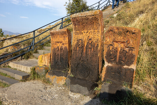 Sevanavank Monastery on a peninsula at the northwestern shore of Lake Sevan in Armenia