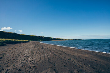 Iceland ocean beach cliffs