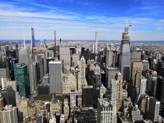 Fototapeta na wymiar Manhattan skyline from top of Empire State building