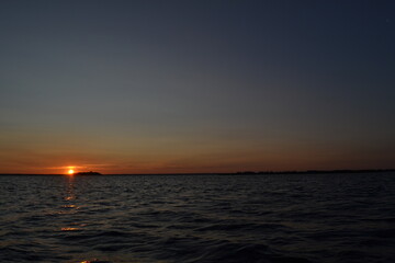 Fototapeta premium Beautiful sunrise on the lake Svityaz (Svitiaz, Shatsky National Natural Park, Ukraine)