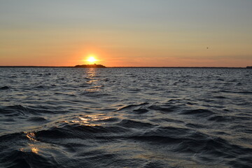 Fototapeta na wymiar Beautiful sunrise on the lake Svityaz (Svitiaz, Shatsky National Natural Park, Ukraine)