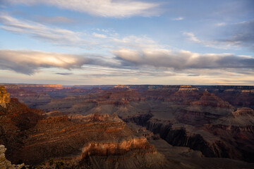Clouds Waft Over the South rim of the Grand Canyon