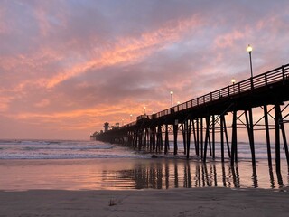 sunset at the pier