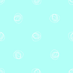 Hand Drawn Snowflakes Christmas Seamless Pattern. Subtle Flying Snow Flakes on chalk snowflakes Background. Awesome chalk handdrawn snow overlay. Stunning holiday season decoration.