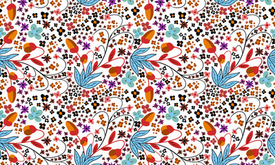 Seamless flower pattern. Flower illustration design pattern.