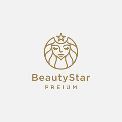 Beauty star logo design template