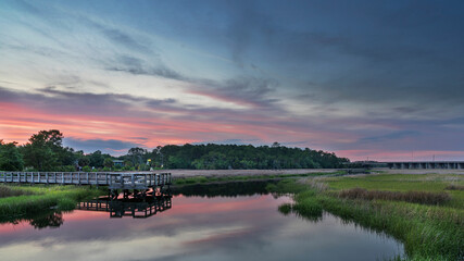 Fishing deck in Daniel Island, SC.