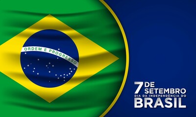 Brazil Independence Day Background Design Template.