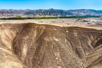 Aerial View of Palpa Geoglyphs in Peru