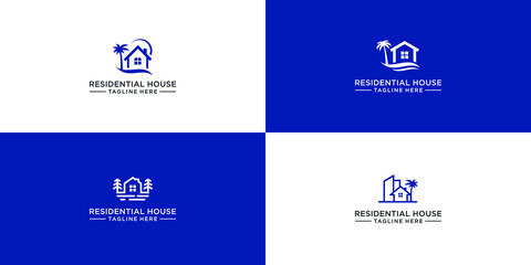 creative house logo template design