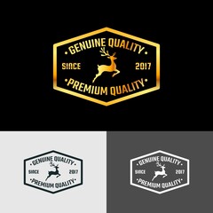 Best stamp with three color with editable vector