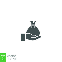 Zakat icon. Muslim donation in fasting month, ramadan kareem and eid al fitr.  Helping hands and donate, zakah, or Islamic charity concept. Vector illustration. design on white background. EPS 10