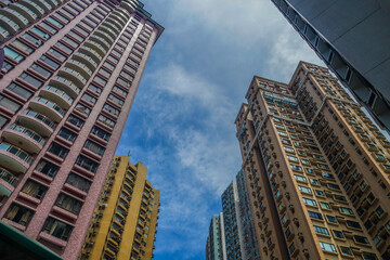 Fototapeta na wymiar 香港の高層ビル群のイメージ