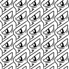 seamless pattern of cute monster cartoon