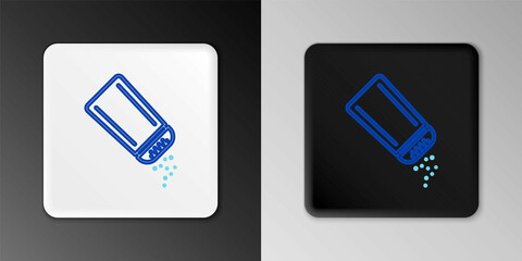 Line Salt and pepper icon isolated on grey background. Cooking spices. Colorful outline concept. Vector