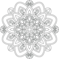 mandala design for coloring page