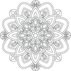 mandala design for coloring page