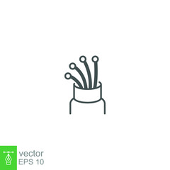 Fototapeta premium Fiber optic cable, broadband icon. fibre broadband bandwidth , electric cable. Mechanical wireless port connecting. optical cables. outline style vector illustration. design on white background EPS 10