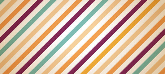 Colourful diagonal stripe pattern. Retro style