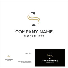 creative simple logo design letter S