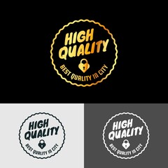 Best stamp with three color with editable vector