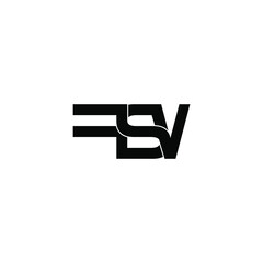 fsv initial letter monogram logo design