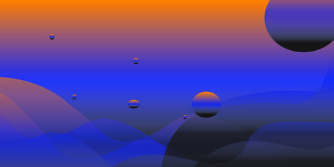 abstract background with waves