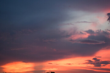 red sky before the rain