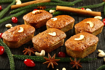 Homemade fresh baked delicious muffins, cup cakes. healthy snack food,