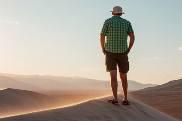 Hike in desert