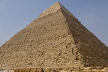 Fototapeta na wymiar Egypt Cairo - Close-up of the Pyramid of Khafre in Giza