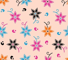 Cute Floral pattern of small flowers. For fashion prints hand drawn style. Elegant texture for fabric